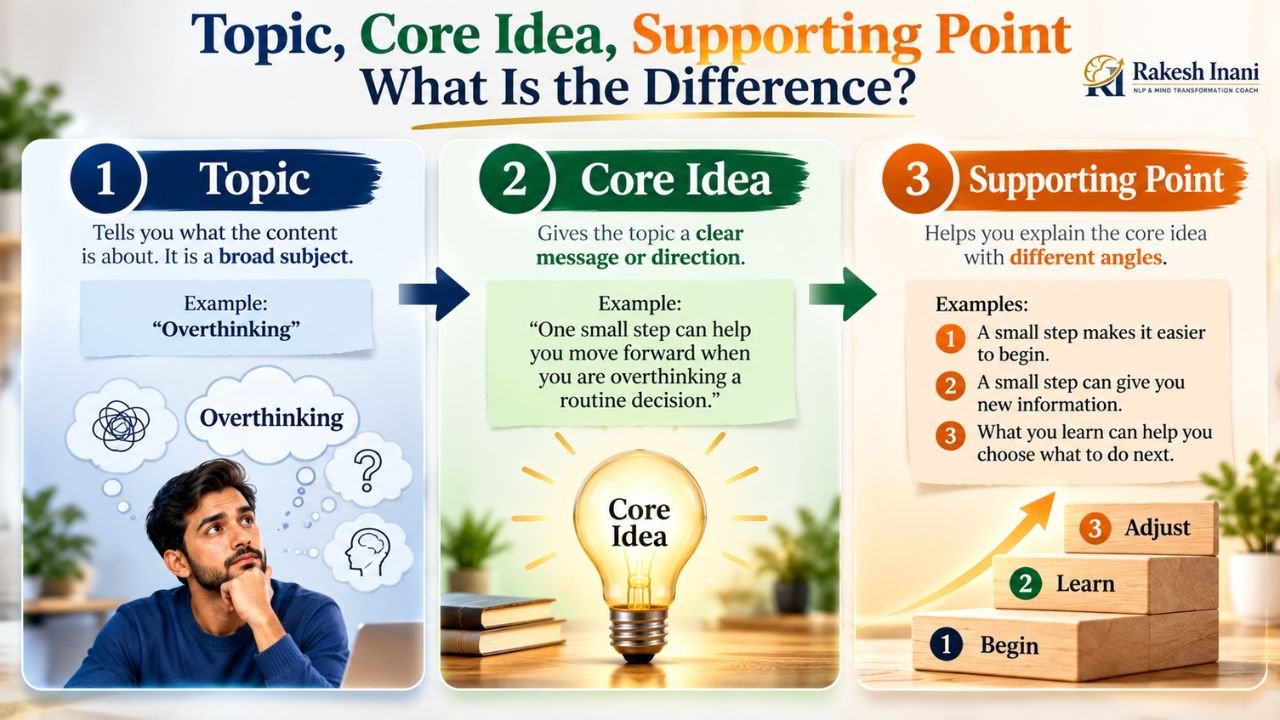 Topic, Core Idea, Supporting Point What Is the Difference